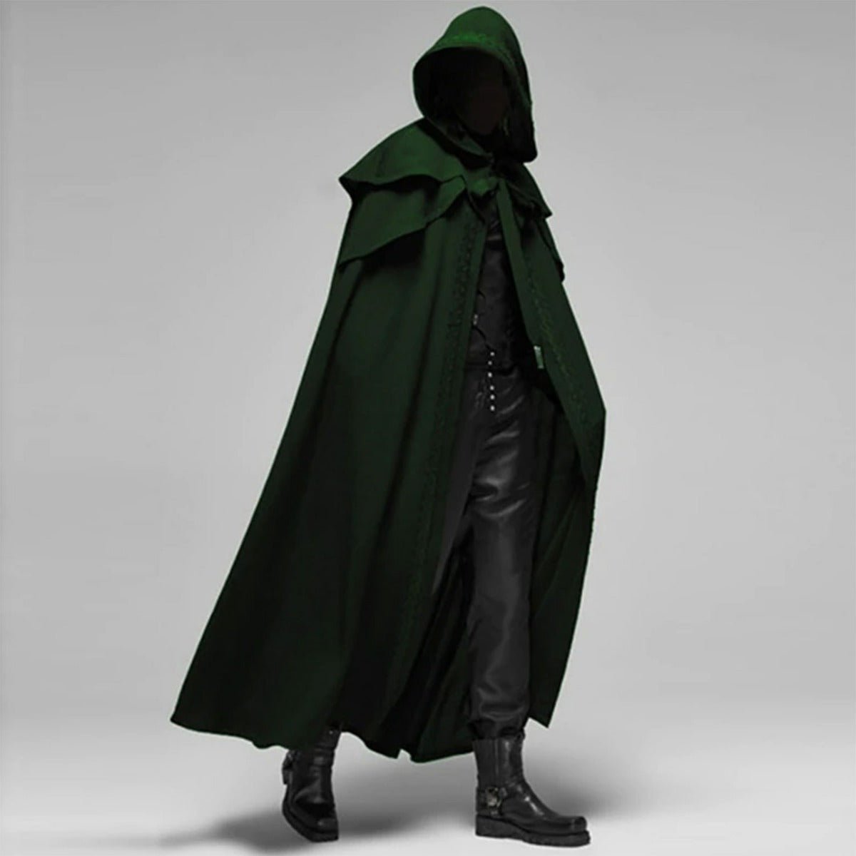 Hooded Cloak' - Green/ Stone Brown – Zootzu Garb