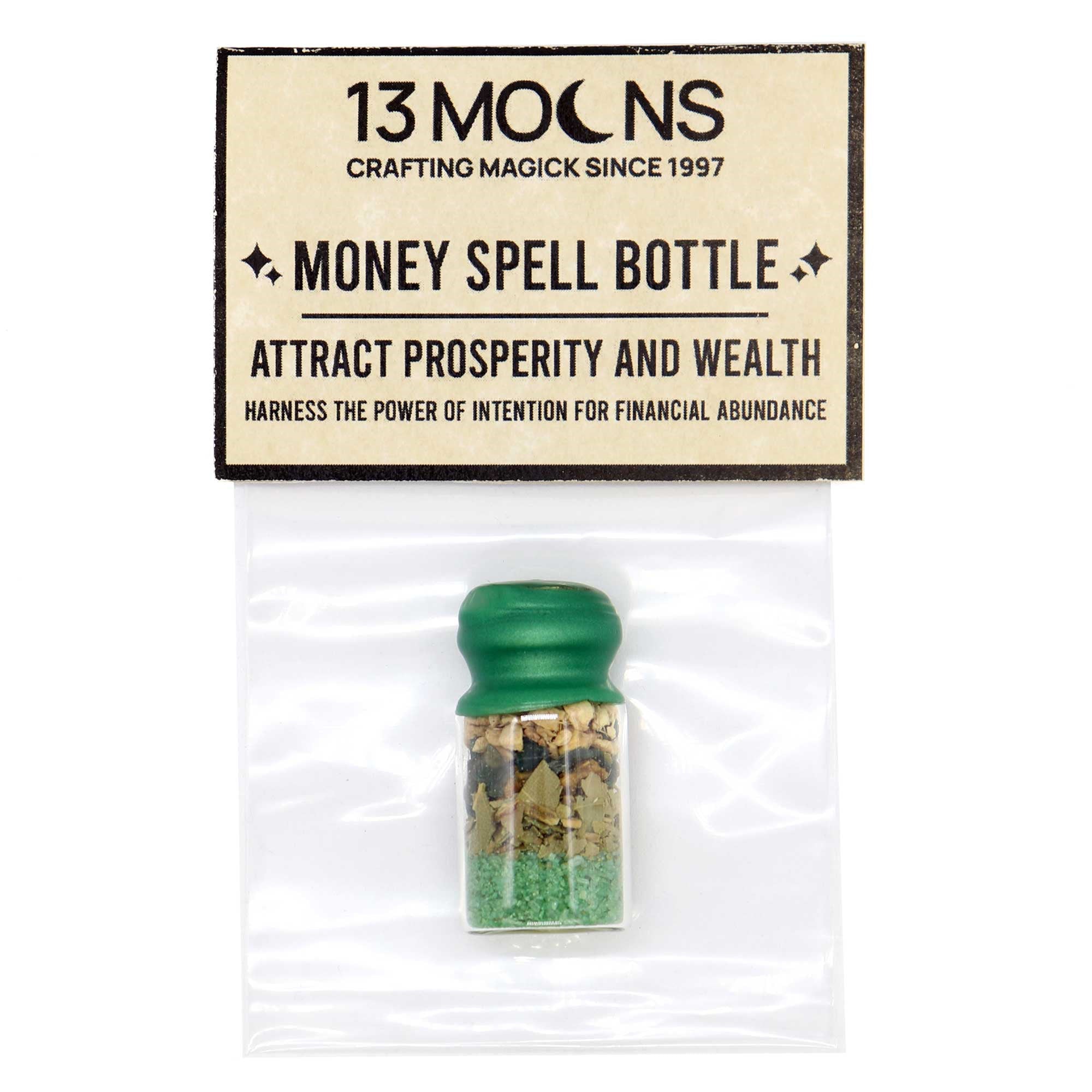 Money Spell Bottle: Attract Prosperity & Wealth