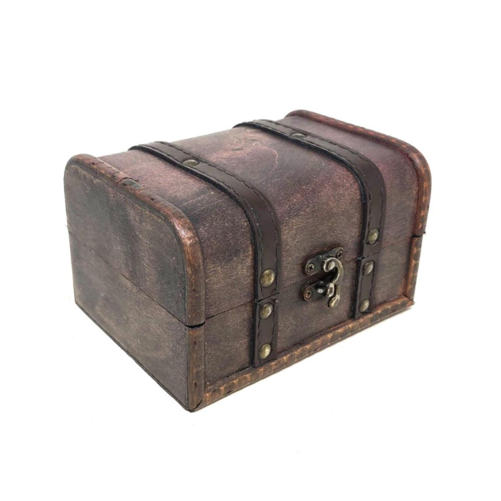 Rosewood & Leather Treasure Chest