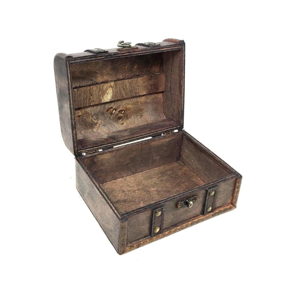 Rosewood & Leather Treasure Chest