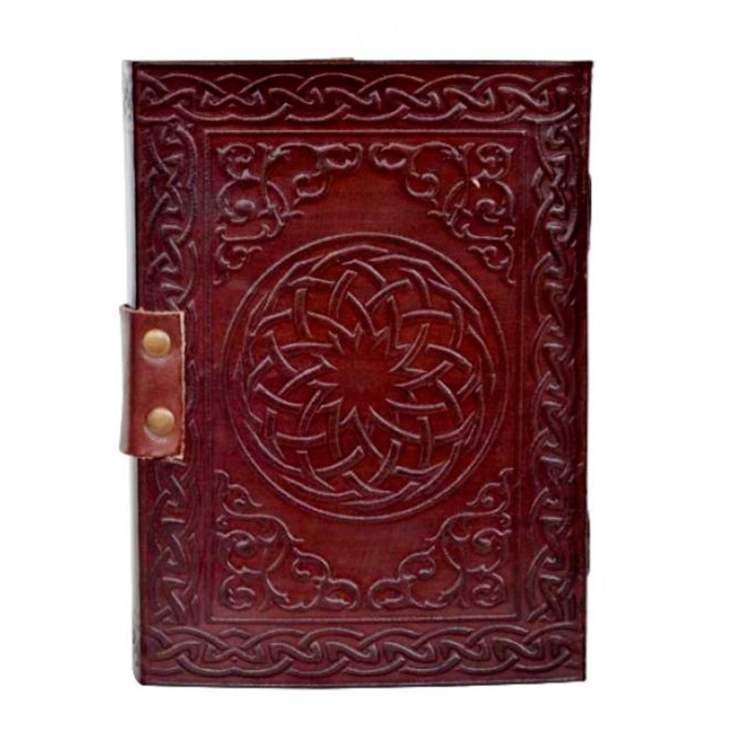 Handmade Celtic Pentagram Leather Journal