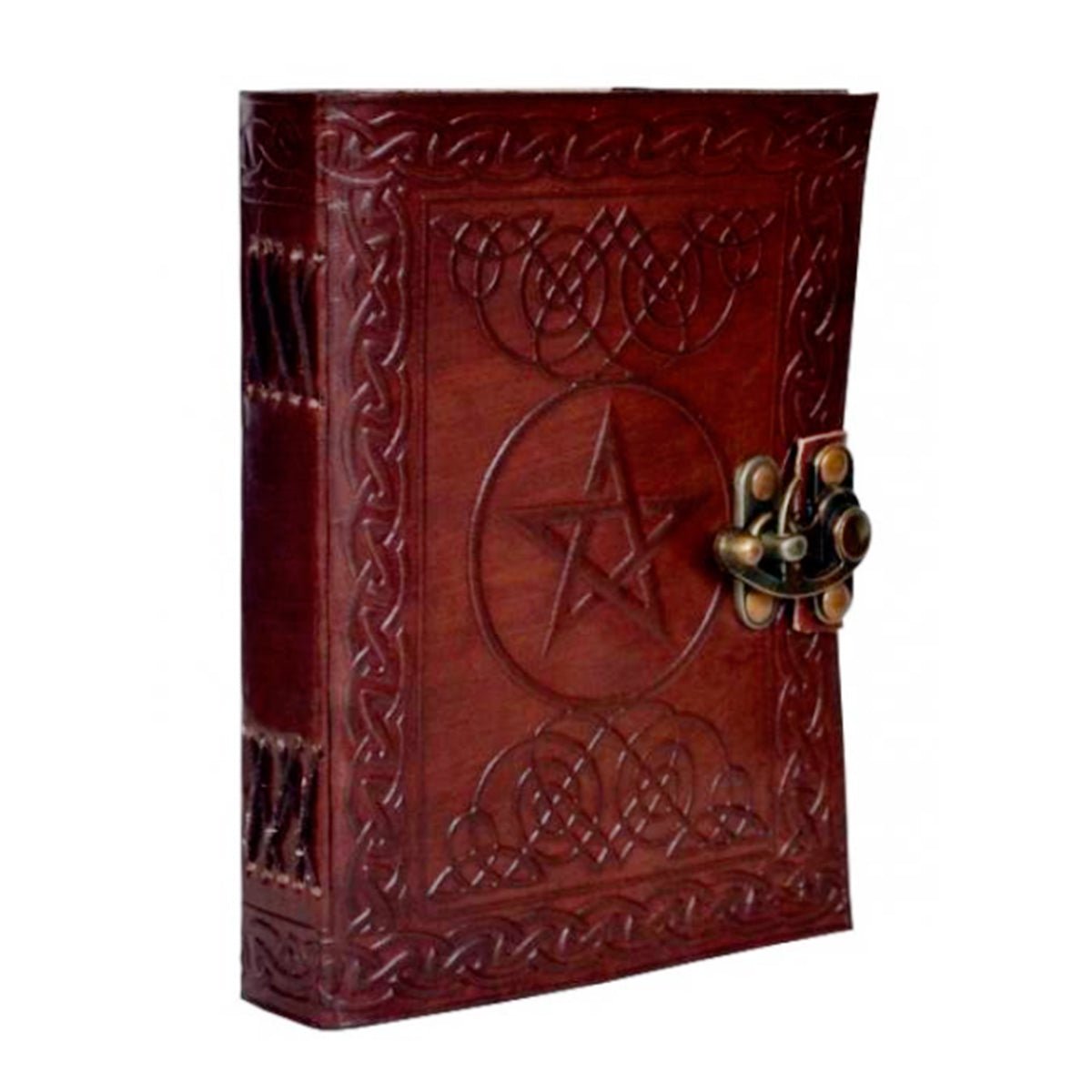 Handmade Celtic Pentagram Leather Journal