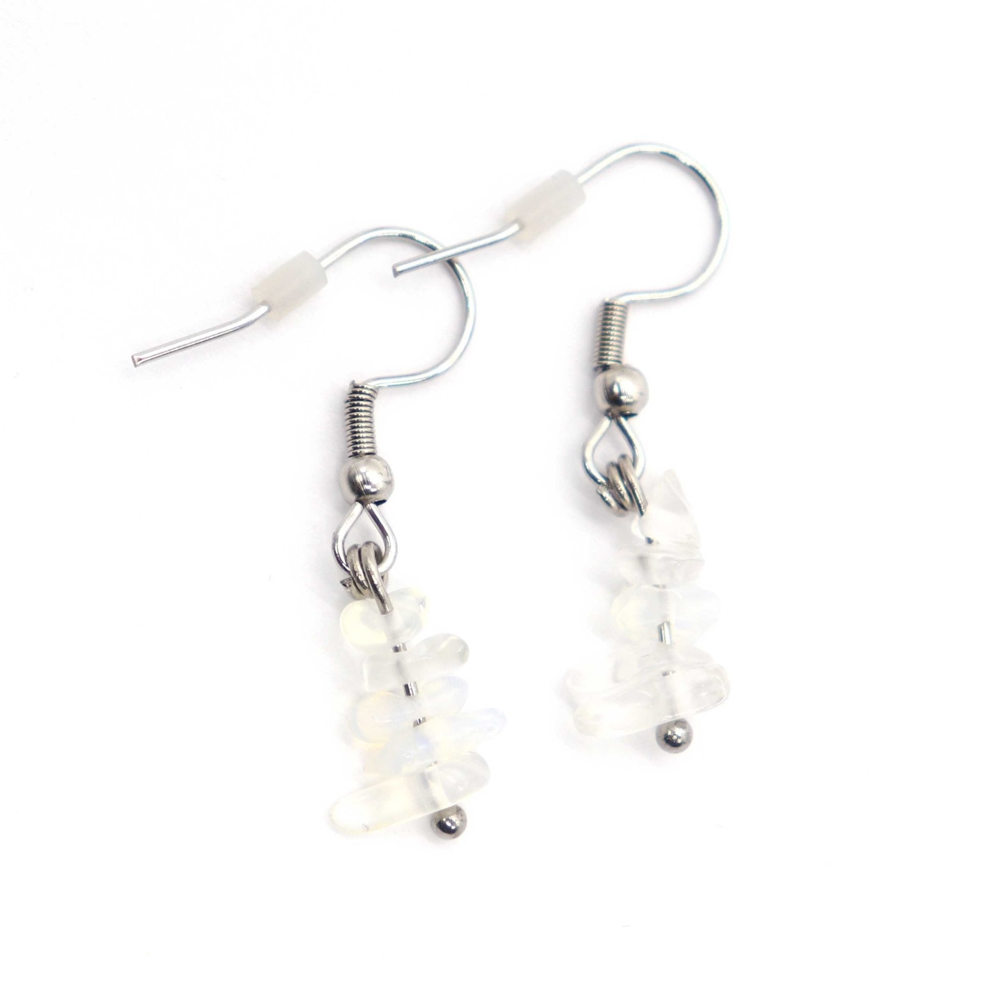 Gemstone hot sale chip earrings