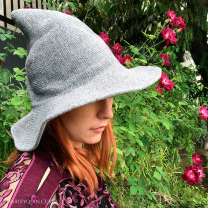 Grey Wool Witches Hat - 13 Moons