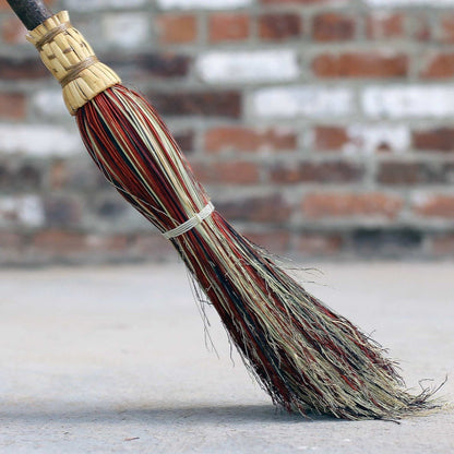 Handcrafted Rainbow Witch Broom, Traditional Style Multicolor Besom