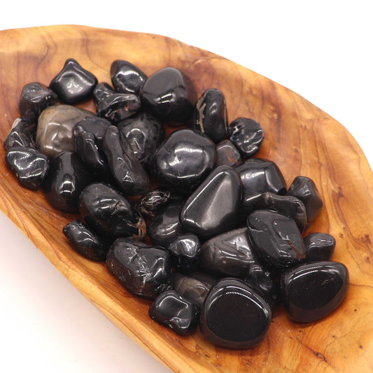 Onyx, Black Tumbled Stone - 13 Moons