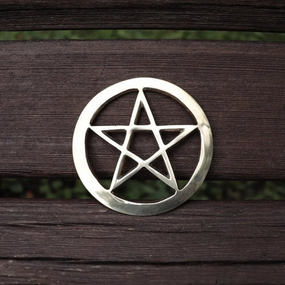 Pentacle Brass Altar Tile, 3 inch - 13 Moons