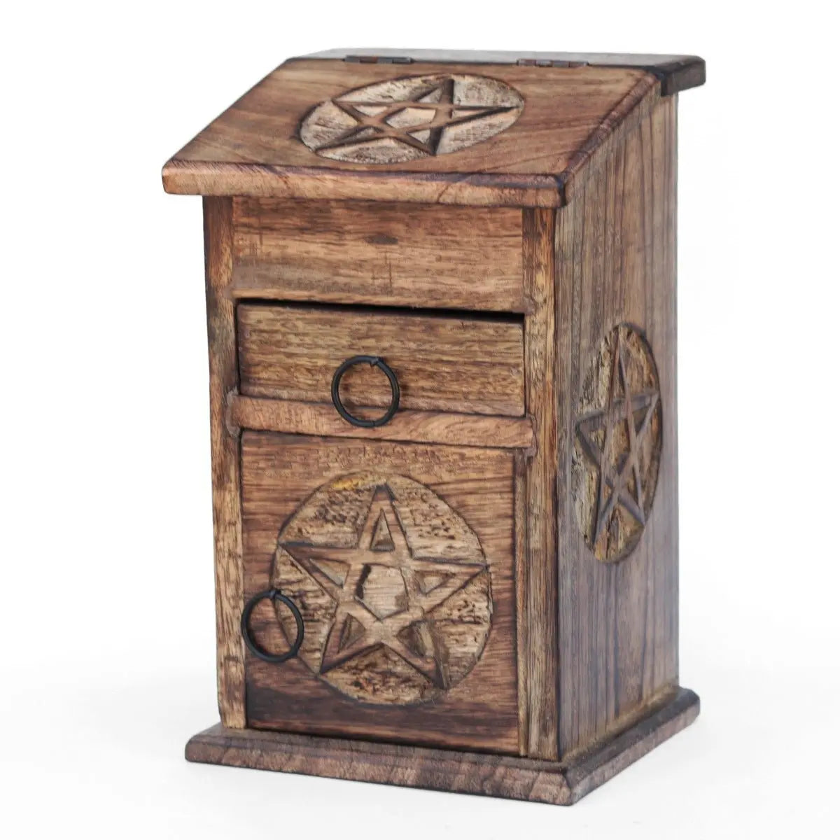 Pentacle Herb Chest with three storage areas