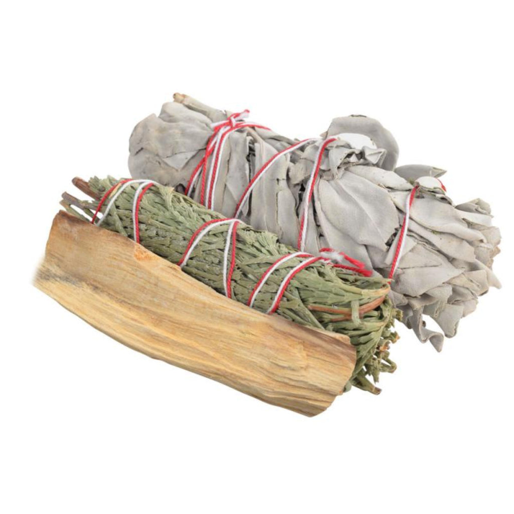 Sacred Medicine Kit: White Sage, Sweetgrass, Cedar and Palo Santo