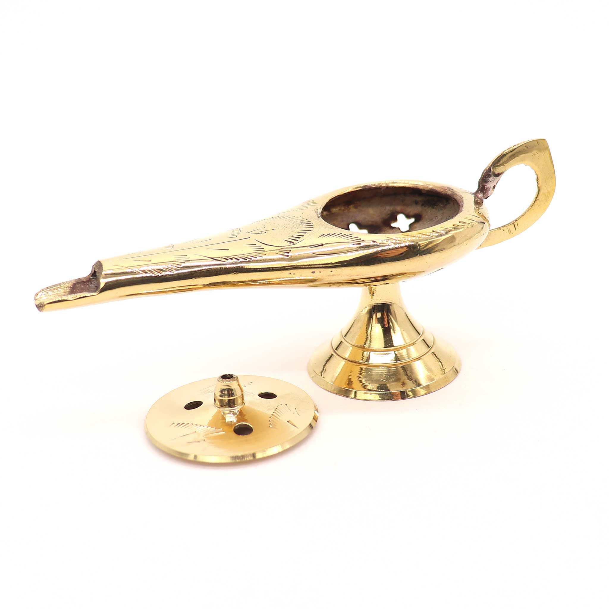 Brass genie store lamp incense burner