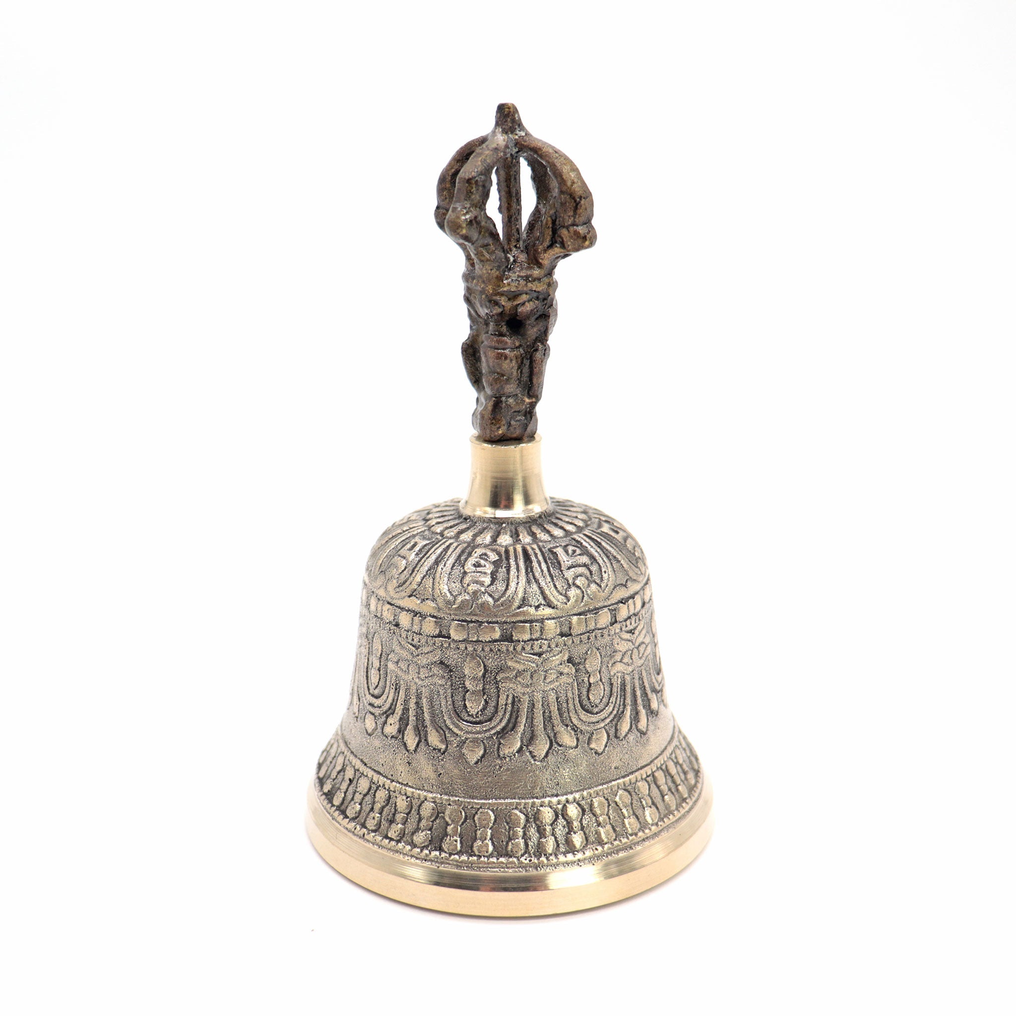 GARVALON Mini Altar Bell Table top Decor Metal Trim Witch Bells Meditation  Bell Musical Instrument Desktop : : Home