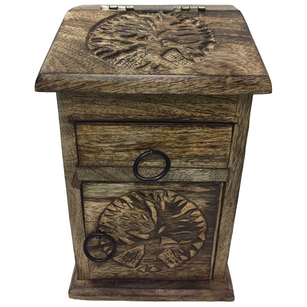 Front & Top View of Tree of Life Herb Chest - 13 Moons